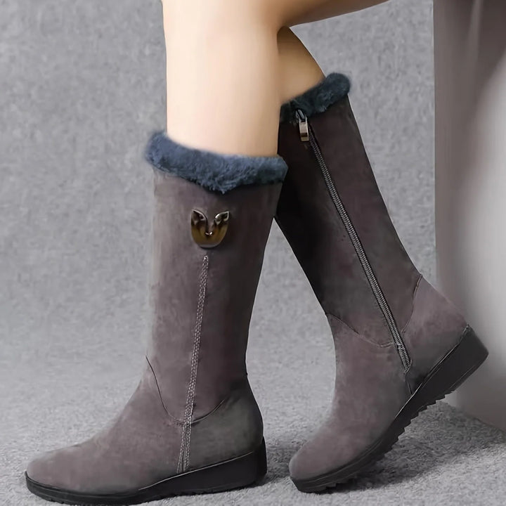Willow | Women's Faux Fur Cuff Side Zip Winter Boots