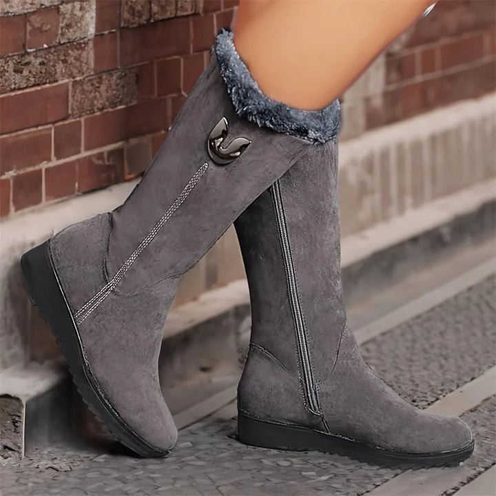 Willow | Women's Faux Fur Cuff Side Zip Winter Boots