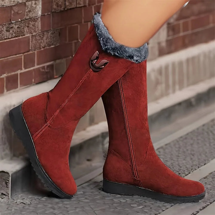 Willow | Women's Faux Fur Cuff Side Zip Winter Boots