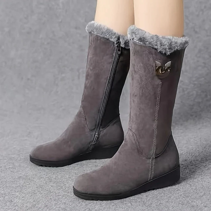 Willow | Women's Faux Fur Cuff Side Zip Winter Boots