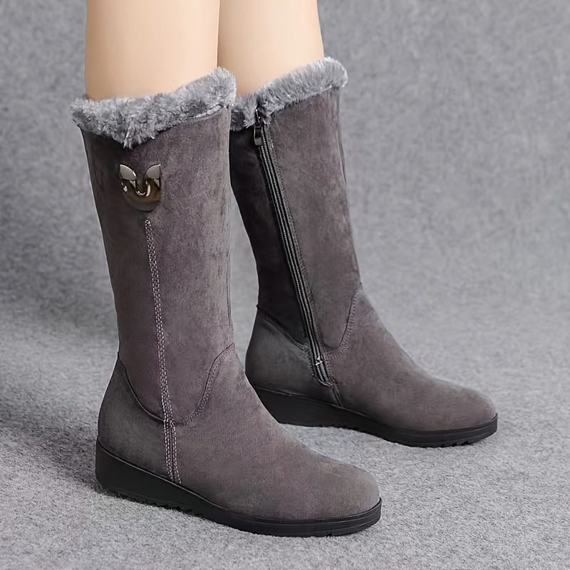 Willow | Women's Faux Fur Cuff Side Zip Winter Boots