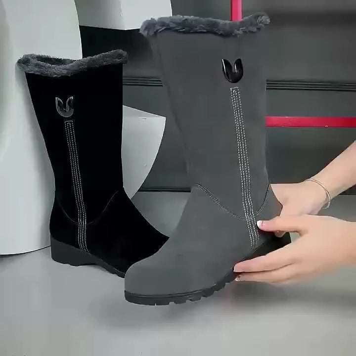 Willow | Women's Faux Fur Cuff Side Zip Winter Boots