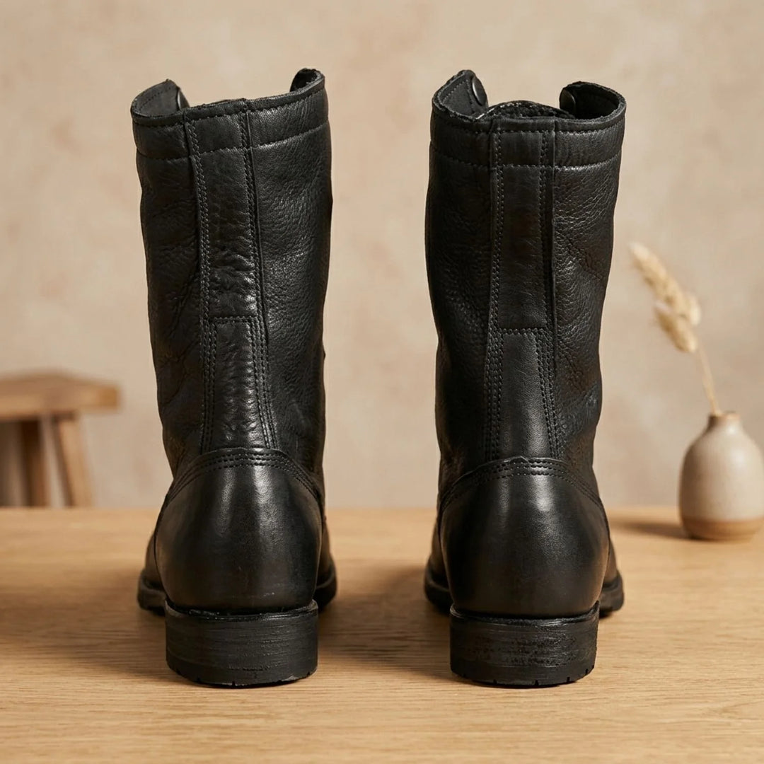 Winifred | Women's Lace Up Mid Calf Combat Boots