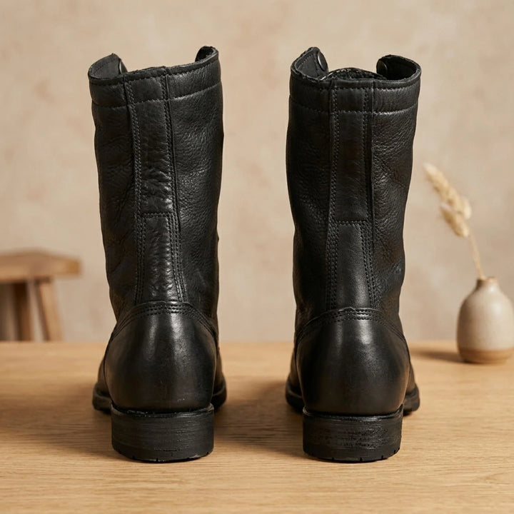 Winifred | Women's Lace Up Mid Calf Combat Boots