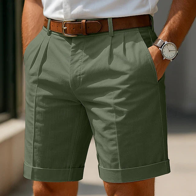 Earl - Classic Pleated Bermuda Shorts